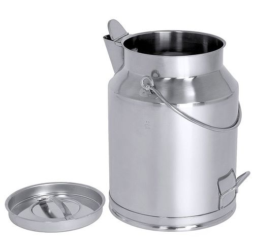 Bidão em aço inoxidável - COT-30330 series - NOVETAL - circular / com pegas / com bico vertedor