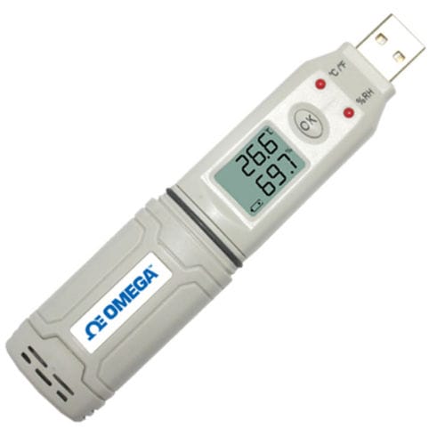 Registrador de dados de temperatura e umidade - OM-HL-SP series - OMEGA - de energia / USB / com display LCD