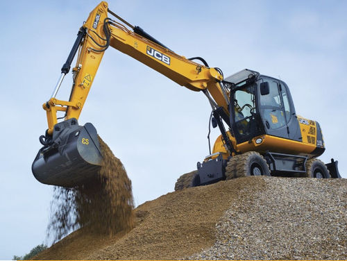 Escavadeira de médio porte - JS145W - JCB - de rodas / Tier 4 Final / a diesel