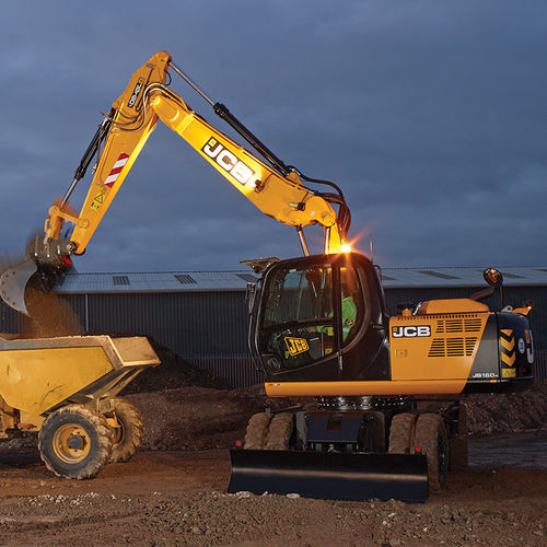 Escavadeira de médio porte - JS160W  - JCB - de rodas / Tier 4 Final / a diesel