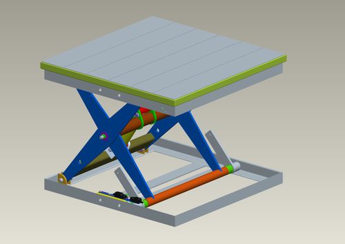 台面elevatória tipo tesoura