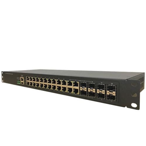 Switch de rede gerenciável - RS428 series - WoMaster - 28 portas / de nível 2 / Gigabit Ethernet