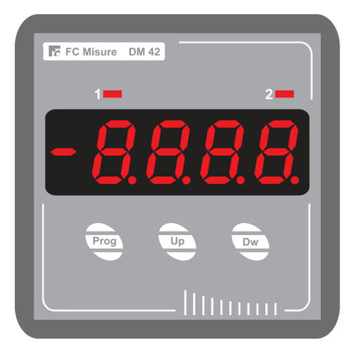 Indicador de processo - 72 x 72 mm, 3 VA | DM 42 - F.C. Misure - digital / para montagem em painel