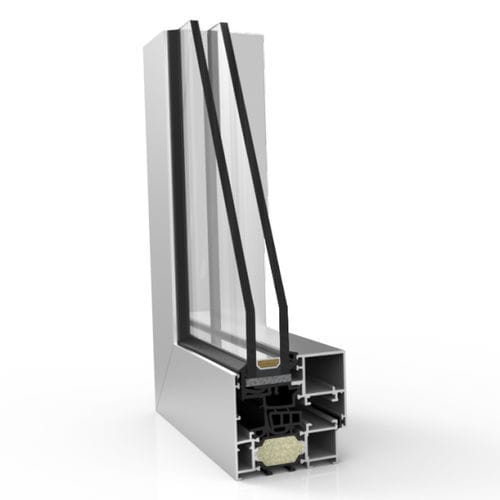 Perfil em alumínio - XP-70 HO TH HI - EXTRUGASA INTERNACIONAL S.A. - ranhurado / para janela