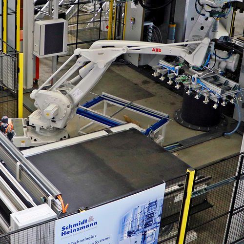 Linha de empilhamento para máquina de corte - Schmidt & Heinzmann GmbH & Co KG - empilhadora / automática