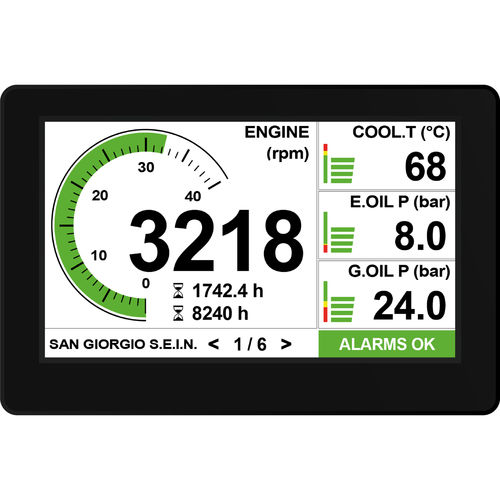 Terminal de comando de monitoramento - UNS10191 - San Giorgio S.E.I.N srl - com tela sensível ao toque resistiva / embutido / 480 x 272