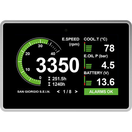 Terminal de comando de monitoramento - UNS10192 - San Giorgio S.E.I.N srl - com tela sensível ao toque capacitiva / embutido / 480 x 272