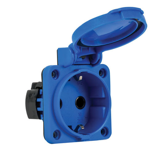 Tomada de instalação em quadro - 404030ST06 - Mete Enerji - IP54 / 2 polos / tipo schuko