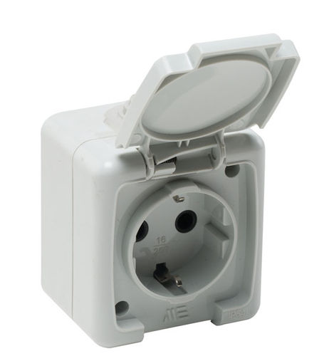 Tomada de parede - 40500505 - Mete Enerji - IP54 / 2 polos / tipo schuko