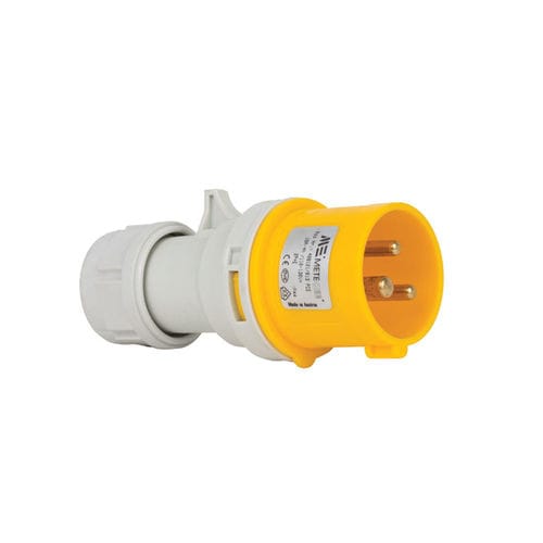 Plugue IP44 - 406125V - Mete Enerji - tripolar / industrial / com aterramento