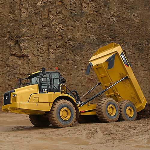 Caminhão basculante articulado - 740 GC - Caterpillar Equipment - a diesel / para obras
