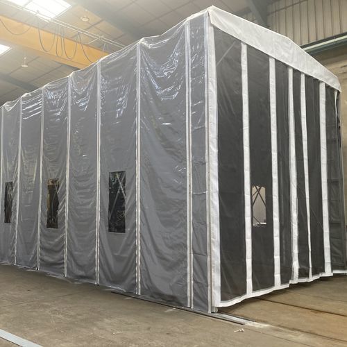 Cabine de pintura retrátil - VMRTR - VOGAMAKINA INDUSTRIAL PLANTS COMPANY Ltd. - fechada / para veículos / para a indústria da madeira