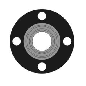 Vedação em PTFE - 1250 series - Phelps Industrial Products LLC - em EPDM / metal/borracha / montada em flange