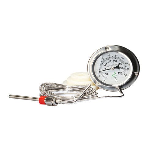 Termômetro de expansão de gás com capilar - 400RF12122 - Shanghai QualityWell industrial CO.,LTD. - com mostrador analógico / IP65 / fixo