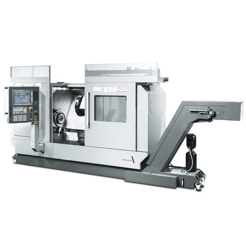 Torno CNC - RNC 400 - Monforts Werkzeugmaschinen GmbH & Co. KG - hidrostático / com barramento inclinado