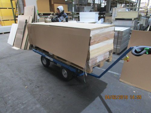 Carrinho a bateria - ErgoMover GO XL low - GMV Handling A/S - de transporte / metálico / cama