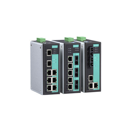 Switch de rede gerenciável - EDS-405A/EDS-408A series - Moxa Europe - 8 portas / para trilho DIN / industrial