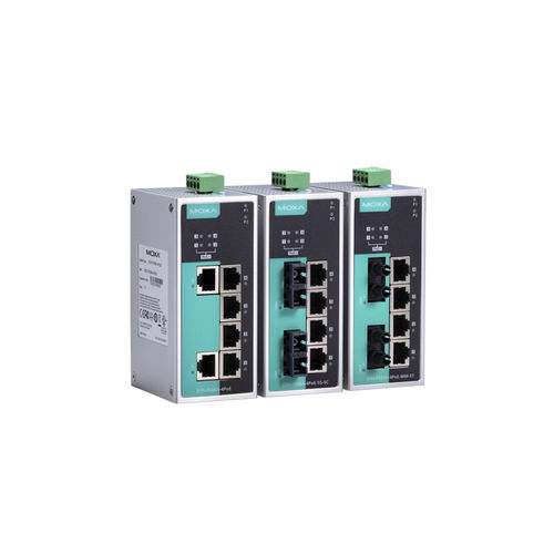 Switch de rede não gerenciável - EDS-P206A - Moxa Europe - 6 portas / PoE / redundante
