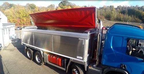 Sistema de enlonamento automático eletro-hidráulico - STS TIPPER - Transcover