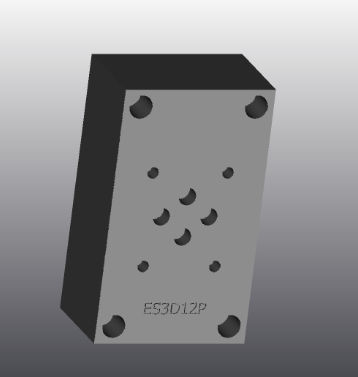 Placa de suporte em ferro fundido - ES3D12P - EUROFLUID HYDRAULIC SRL - retangular / Cetop 3 / hidráulica