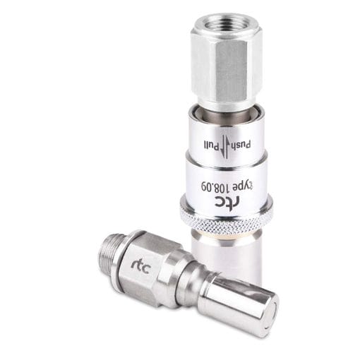 Conexão hidráulica - 108 series - RTC Couplings GmbH - rápida / em aço inoxidável