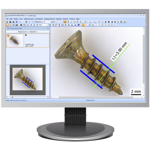 Software de interface - QuickPHOTO  - PROMICRA - de medição / de imagens digitais / de aquisição de imagens