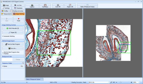 Módulo de software de medição - Image Stitching - PROMICRA - de inspeção / de análise