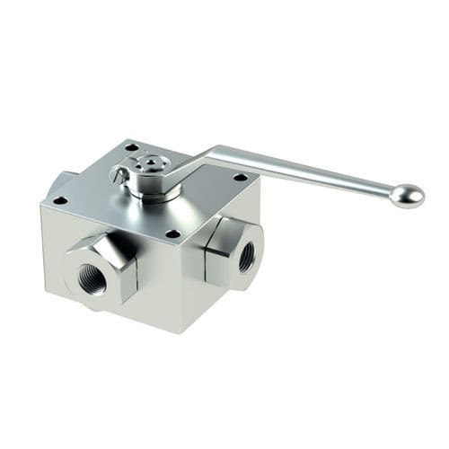 Válvula de esfera - RAS4-BSPP series - Oleoweb Srl - de alavanca / de controle de vazão / para óleo