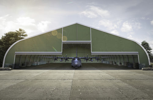 Hangar modular - pol-plan - provisório / para aviação / com estrutura leve