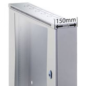 Caixa de montagem de parede - SlimWall - TECNOSTEEL - retangular / com porta de vidro / modelo plano