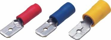 Terminal sem solda macho - 0112 series - Druseidt - de desconexão rápida / plano / com isolação PVC