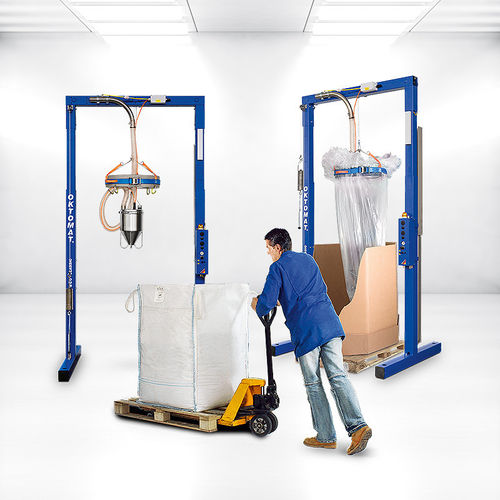 Esvaziador de sacos big-bags para materiais a granel - Oktomat® ECO Classic - HELIOS Gerätebau für Kunststofftechnik GmbH - vibratório / automático / com dispositivo de içamento