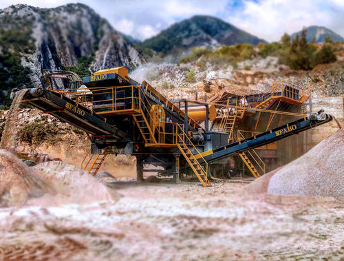 Planta de britagem e de peneiramento de impacto - PRO-100 - Fabo Crushing Screening & Concrete Plants - móvel / primária / para mármore