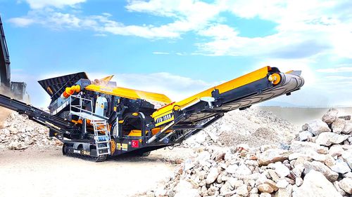 Planta de britagem e de peneiramento móvel - FTB-1550 - Fabo Crushing Screening & Concrete Plants - de alta capacidade / de esteiras