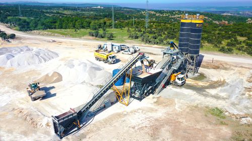Central de concreto móvel - TURBOMIX-120 - Fabo Crushing Screening & Concrete Plants - automática