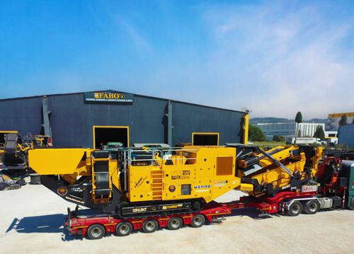 Planta de britagem e de peneiramento de impacto - FTI-110s - Fabo Crushing Screening & Concrete Plants - móvel / compacta / de esteiras