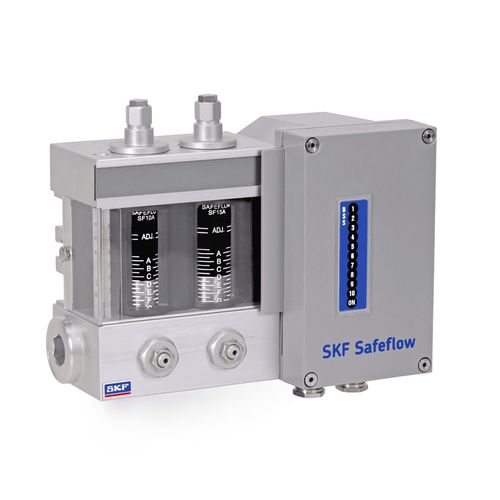 Medidor de vazão de área variável - Safeflow - SKF Lubrication Systems Germany GmbH - volumétrico / para óleo / em alumínio