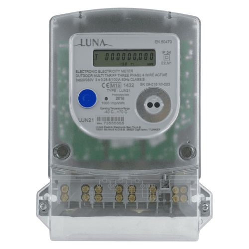 Medidor de energia elétrica trifásico - LUN21 - Luna Elektrik - de parede / 50 Hz / com display LCD
