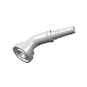 Conexão hidráulica - S87343 series - WUXI SAMWAY CO.,LTD - com espigão / cotovelo de 45° / flangeada