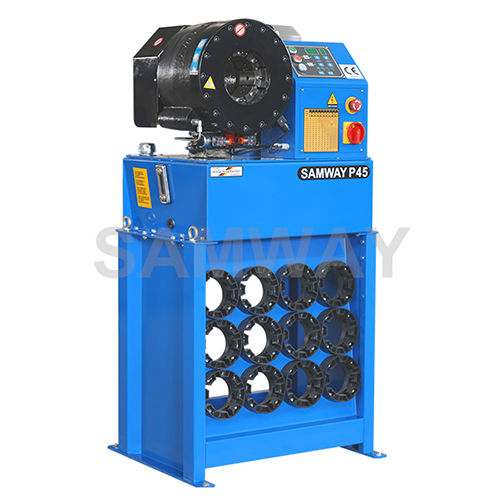 Prensa para terminais para mangueiras hidráulicas - P45D - WUXI SAMWAY CO.,LTD - automática / controlada por CLP / de grande capacidade