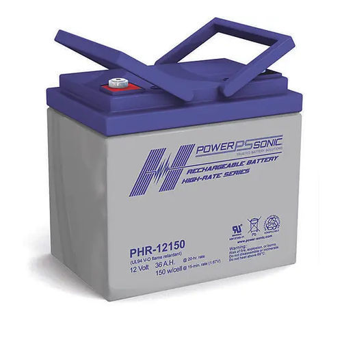Bateria VRLA - PHR-12150 - Power-Sonic - retangular / 12 V / para inversor