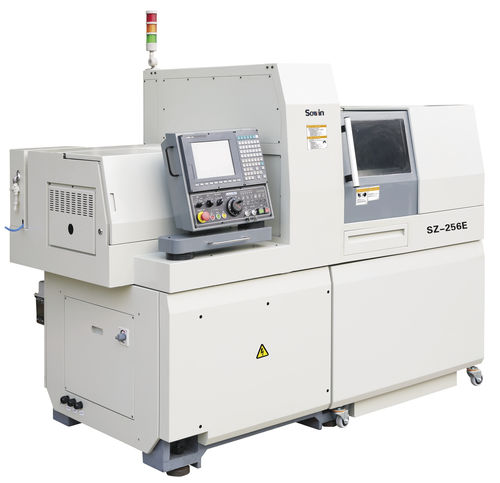 Torno tipo suíço CNC - SZ-256E - Shenzhen Sowin Precision Machine Tool Co., Ltd - de 6 eixos / universal / de dois fusos