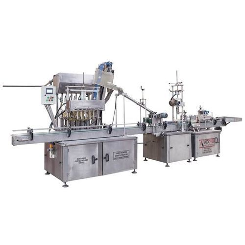 Envasadora volumétrica - ADK 303 - Adotek Machine - automática / de garrafas / para produtos alimentares