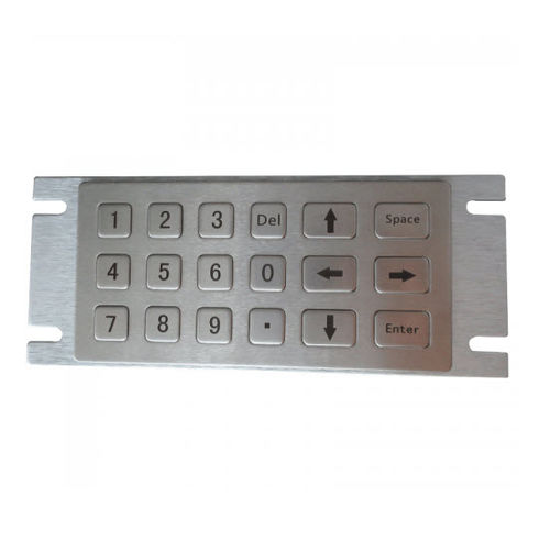 Teclado numérico 18 teclas - D-8206 - ShenZhen DAVO Electronics Co., Ltd - embutido / em aço inoxidável / em liga metálica