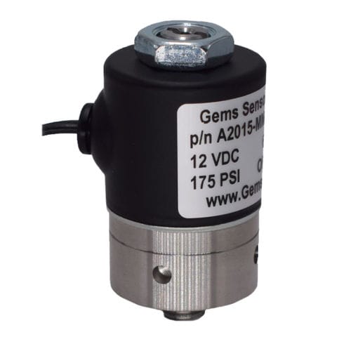 Válvula solenoide de ação direta - AS series - GEMS SENSORS & CONTROLS - de 2 vias / para gás / miniatura