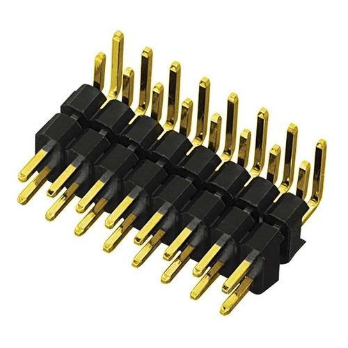 Barra de pinos macho - L208XX-XX0XXXXX - Dongguan Lianda Precision Products Co. Ltd - de duas carreiras / 2,54 mm (0,100")
