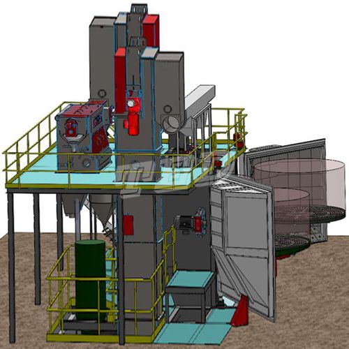 Jateadora de granalha com mesa giratória - Qingdao Ted Machinery - para metais