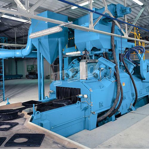Jateadora de granalha com esteira transportadora de malha metálica - Qingdao Ted Machinery - para metais / vertical