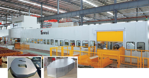 Linha de prensas de estampagem - JIANGSU YAWEI MACHINE TOOL - de corte / automática