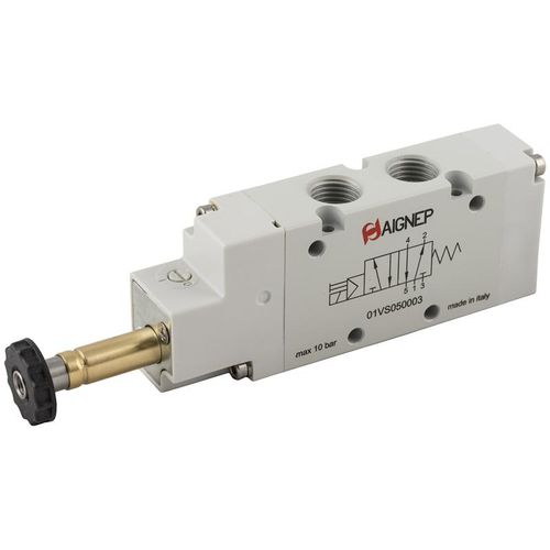 Válvula direcional pneumática spool - 01VS series - AIGNEP - acionada por solenoide / piloto / 3/2 vias